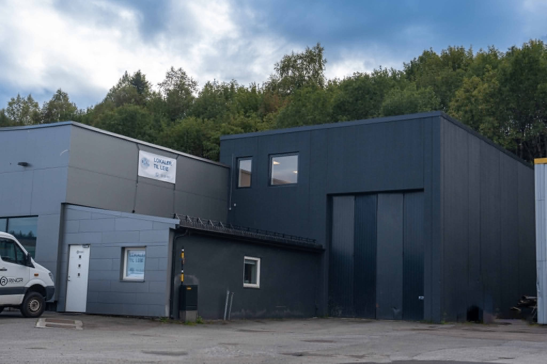 Industrieiendom i Mo i Rana om vinteren